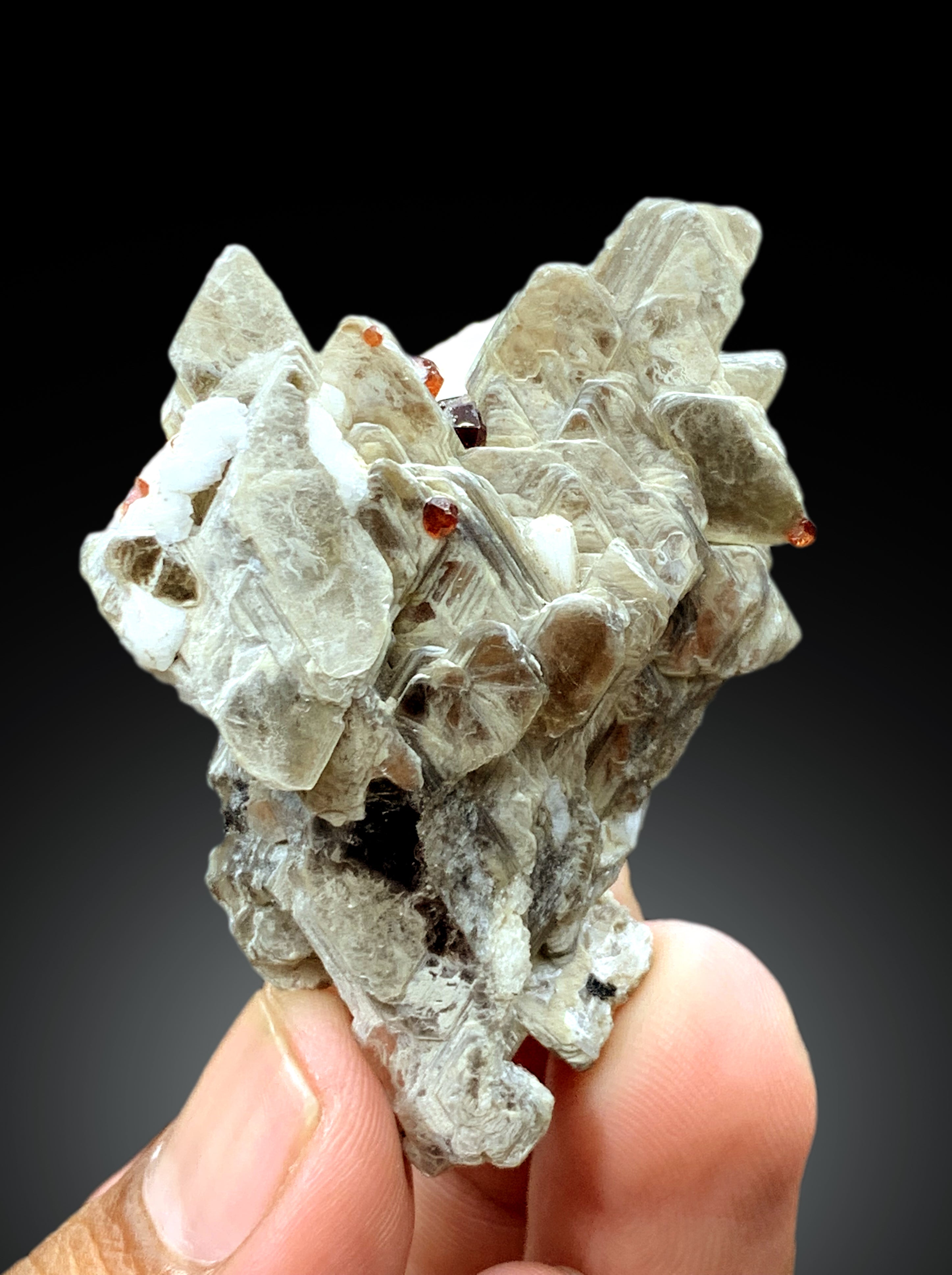 Spessartine Garnet Crystals with Muscovite and Feldspar from Pakistan, 40 gram