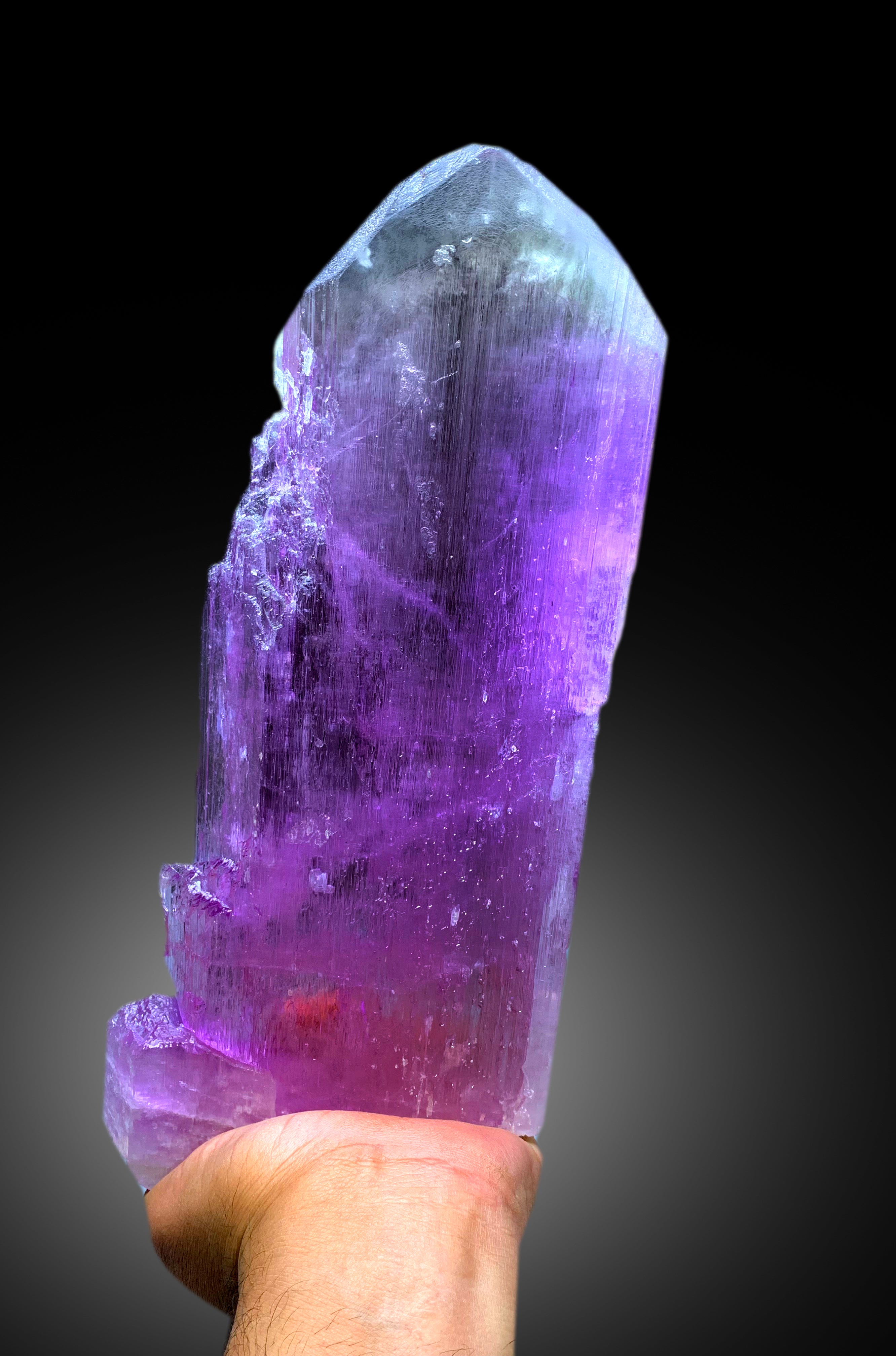 Museum Grade Bicolor Kunzite Crystal, V Shape Terminated Kunzite, Raw Kunzite Stone, Afghan Kunzite, Kunzite Specimen - 1905 gram