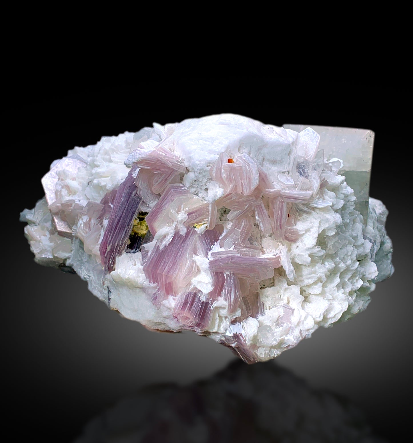 Natural Topaz Crystals Lepidolite and Rare Microlite on Feldspar, Topaz Specimen, Raw Mineral, Topaz from Skardu Pakistan - 3375 gram