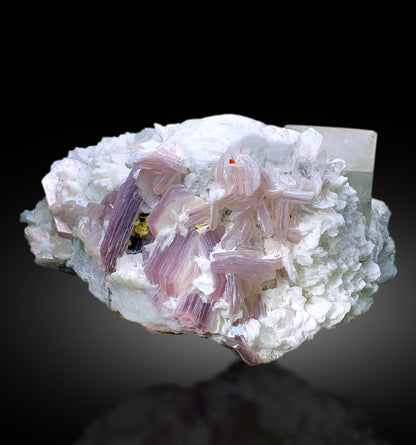 Natural Topaz Crystals Lepidolite and Rare Microlite on Feldspar, Topaz Specimen, Raw Mineral, Topaz from Skardu Pakistan - 3375 gram