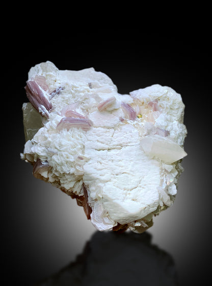 Natural Topaz Crystals Lepidolite and Rare Microlite on Feldspar, Topaz Specimen, Raw Mineral, Topaz from Skardu Pakistan - 3375 gram