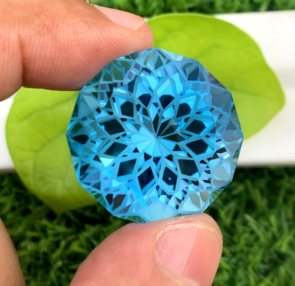 Swiss Blue Topaz Gemstone, Topaz Faceted Cut Stone, Loose Gemstone - 79.65 CT