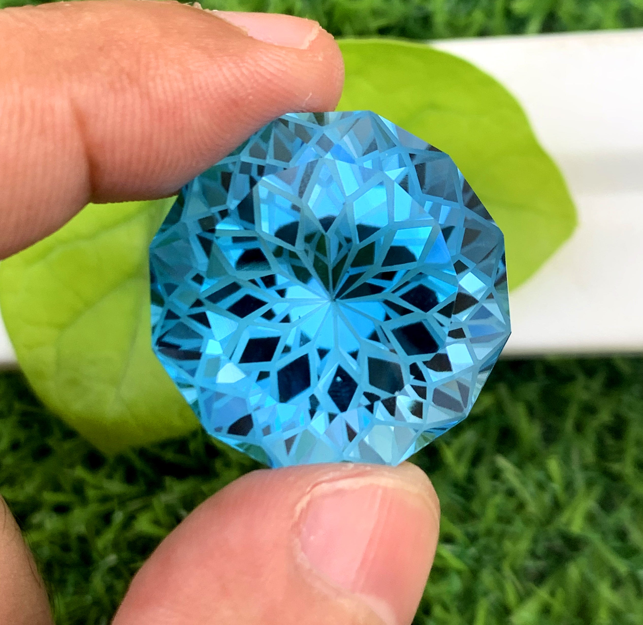 Swiss Blue Topaz Gemstone, Topaz Faceted Cut Stone, Loose Gemstone - 79.65 CT