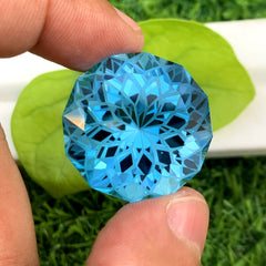 Swiss Blue Topaz Gemstone, Topaz Faceted Cut Stone, Loose Gemstone - 79.65 CT