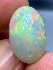 Full Fire Honeycomb Opal Cabochon, Ethiopian Earth Mined Welo Opal Cabochon, Natural Opal Ring, Opal Gemstone, Jewelry Making - 12.30 CT