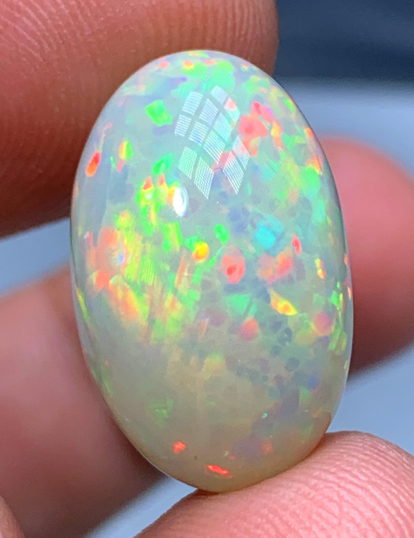 Full Fire Honeycomb Opal Cabochon, Ethiopian Earth Mined Welo Opal Cabochon, Natural Opal Ring, Opal Gemstone, Jewelry Making - 12.30 CT