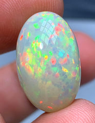 Full Fire Honeycomb Opal Cabochon, Ethiopian Earth Mined Welo Opal Cabochon, Natural Opal Ring, Opal Gemstone, Jewelry Making - 12.30 CT