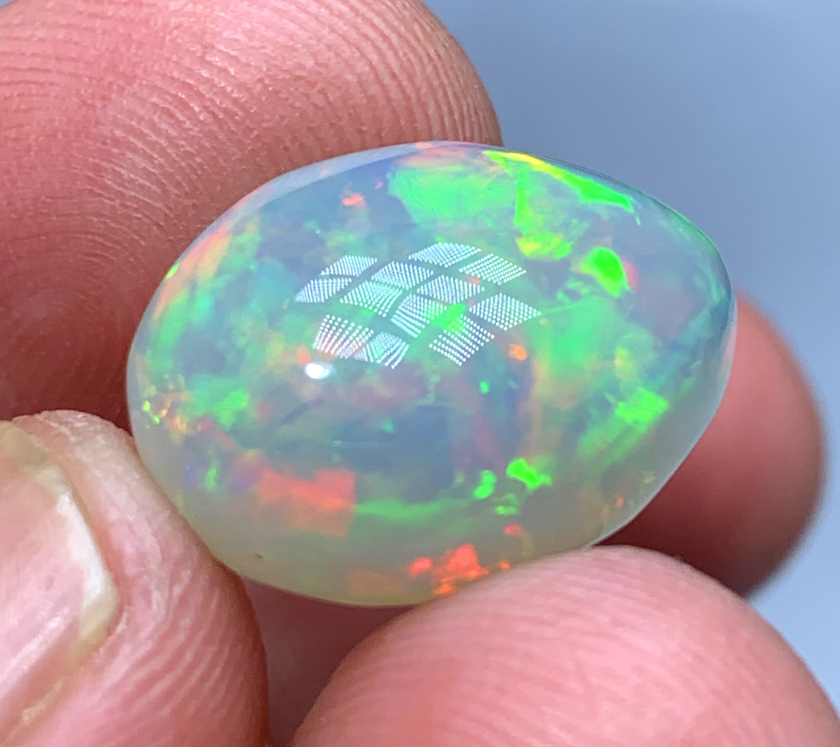 Full Fire Opal Cabochon, Ethiopian Earth Mined Welo Opal Cabochon, Natural Opal Ring, Opal Gemstone, Jewelry Making - 11.35 CT