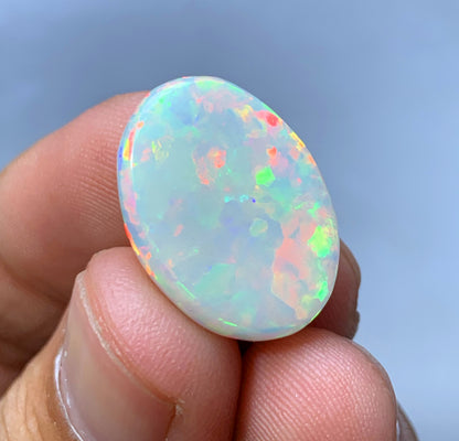 Full Fire Honeycomb Opal Cabochon, Ethiopian Earth Mined Welo Opal Cabochon, Natural Opal Ring, Opal Gemstone, Jewelry Making - 13.35 CT