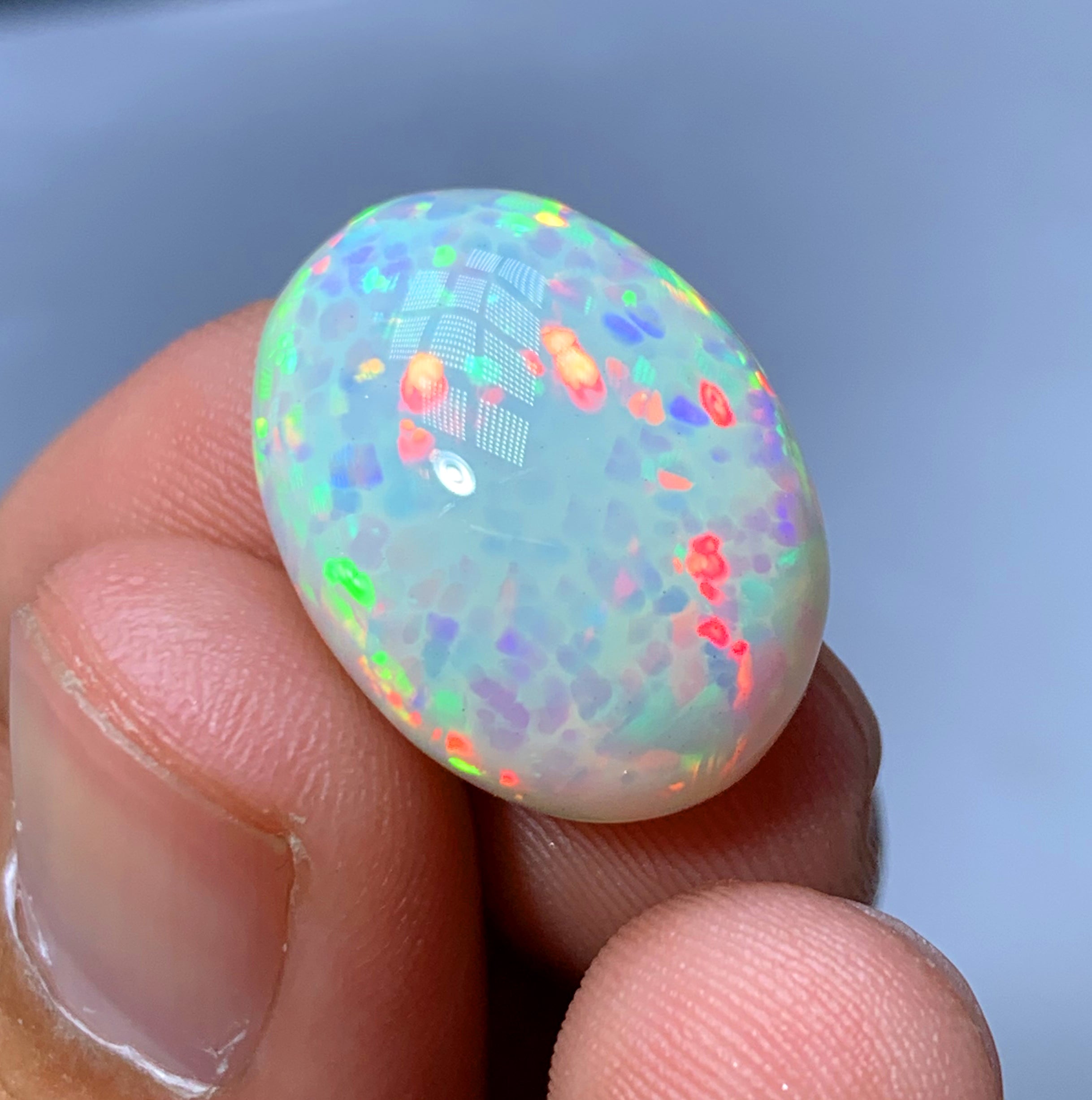 Full Fire Honeycomb Opal Cabochon, Ethiopian Earth Mined Welo Opal Cabochon, Natural Opal Ring, Opal Gemstone, Jewelry Making - 13.35 CT