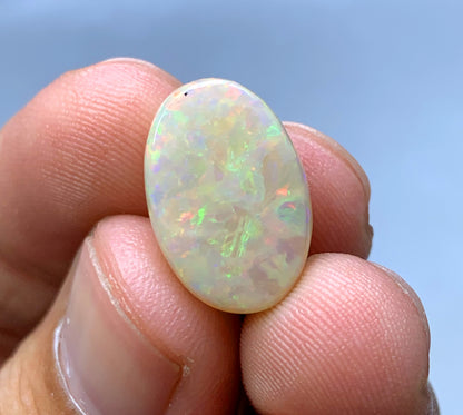 Full Fire Opal Cabochon, Ethiopian Earth Mined Welo Opal Cabochon, Natural Opal Ring, Opal Gemstone, Jewelry Making - 7.35 CT