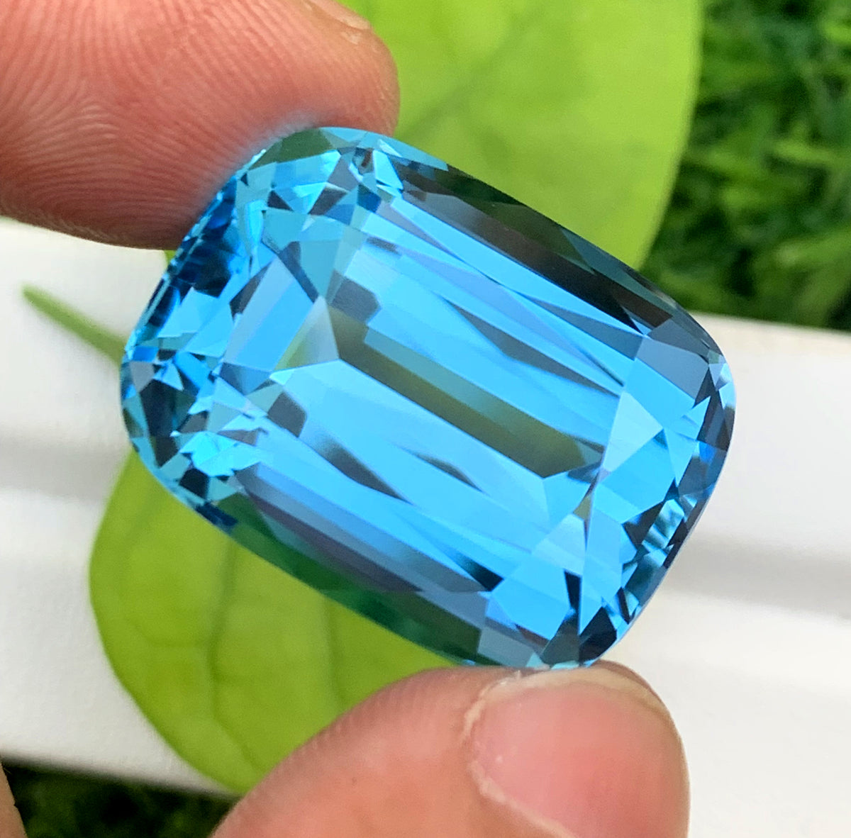 Swiss Blue Topaz Gemstone, Topaz Faceted Cut Stone, Loose Gemstone - 57.70 CT