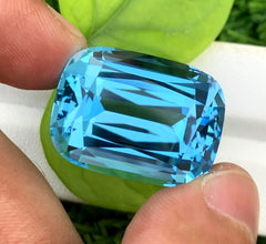 Swiss Blue Topaz Gemstone, Topaz Faceted Cut Stone, Loose Gemstone - 57.70 CT