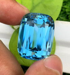 Swiss Blue Topaz Gemstone, Topaz Faceted Cut Stone, Loose Gemstone - 57.70 CT