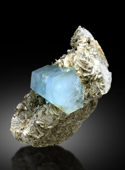 Museum Grade Blue Aquamarine with Pink Apatite and Muscovite Specimen from Nagar valley Hunza, Gilgit Pakistan - 5280 gram