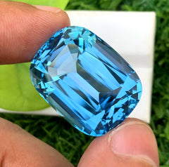 Swiss Blue Topaz Gemstone, Topaz Faceted Cut Stone, Loose Gemstone - 67.40 CT