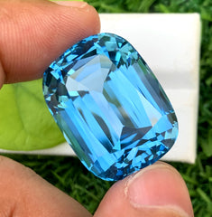 Swiss Blue Topaz Gemstone, Topaz Faceted Cut Stone, Loose Gemstone - 67.40 CT