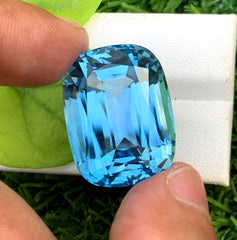 Swiss Blue Topaz Gemstone, Topaz Faceted Cut Stone, Loose Gemstone - 67.40 CT