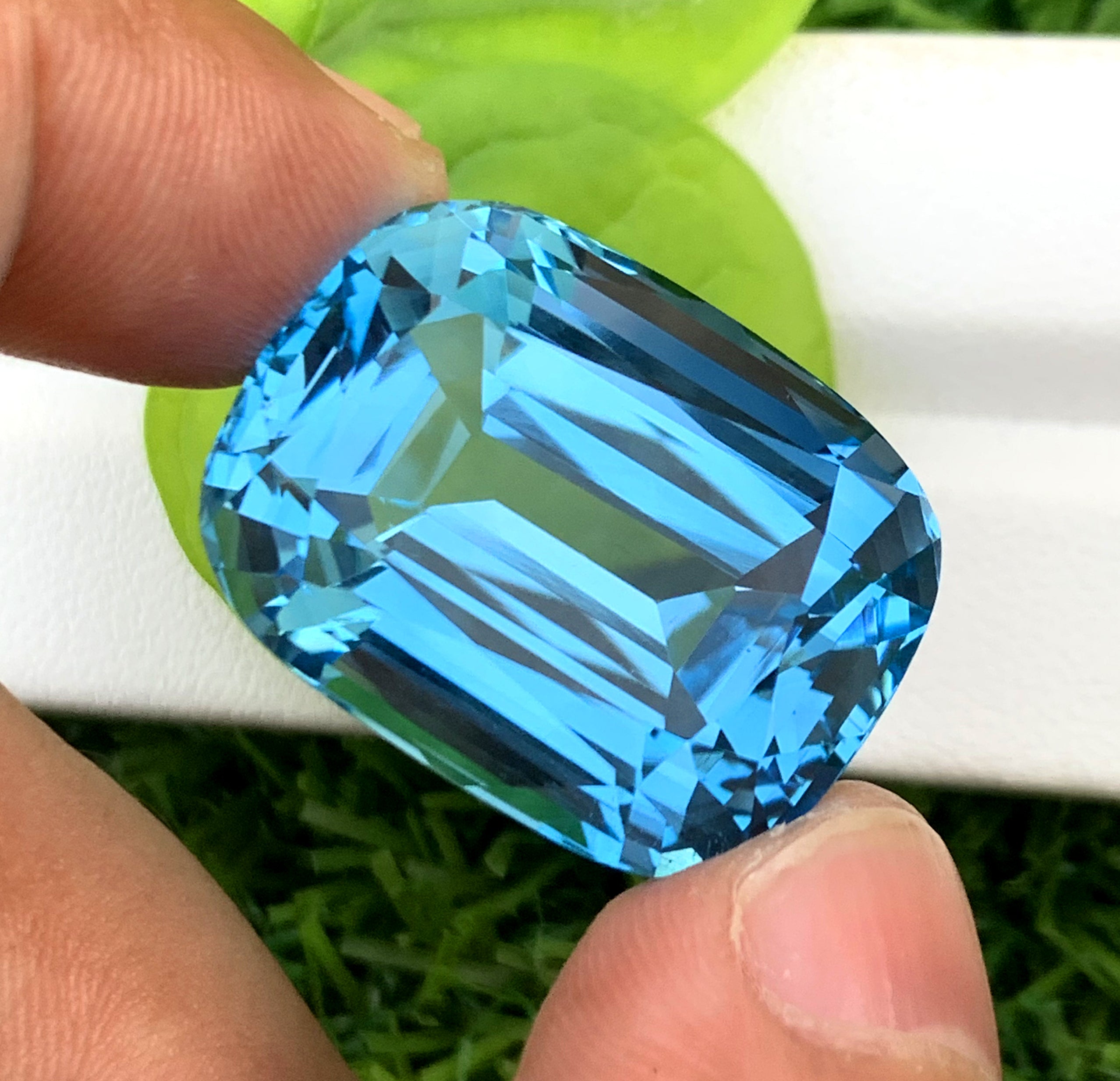 Swiss Blue Topaz Gemstone, Topaz Faceted Cut Stone, Loose Gemstone - 67.40 CT