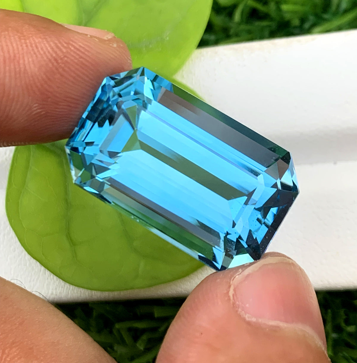 Natural Swiss Blue Topaz Gemstone, Topaz Faceted Cut Stone, Loose Gemstone - 42.65 CT