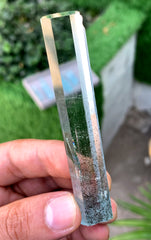 Gem Grade Blue Aquamarine with Schorl inclusions Crystal from Shigar valley Pakistan - 32 grams