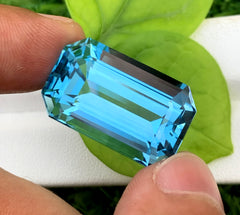 Natural Swiss Blue Topaz Gemstone, Topaz Faceted Cut Stone, Loose Gemstone - 42.65 CT