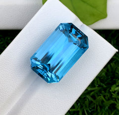 Natural Swiss Blue Topaz Gemstone, Topaz Faceted Cut Stone, Loose Gemstone - 42.65 CT