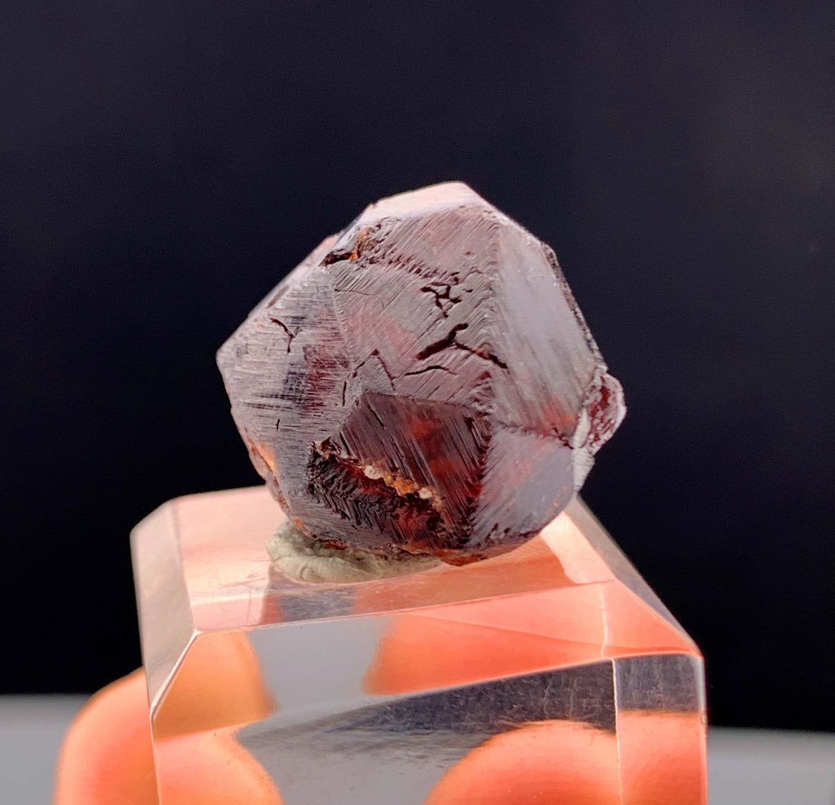 Etched Spessertine Garnet Crystal From Pakistan - 12 Grams