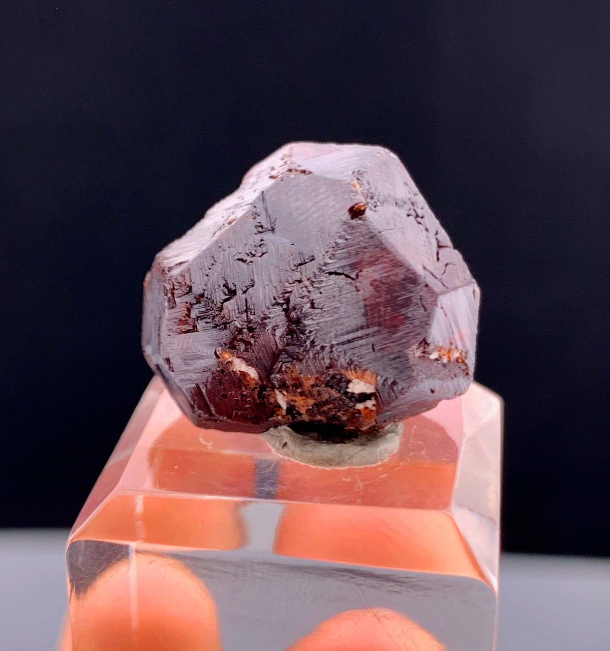 Etched Spessertine Garnet Crystal From Pakistan - 12 Grams
