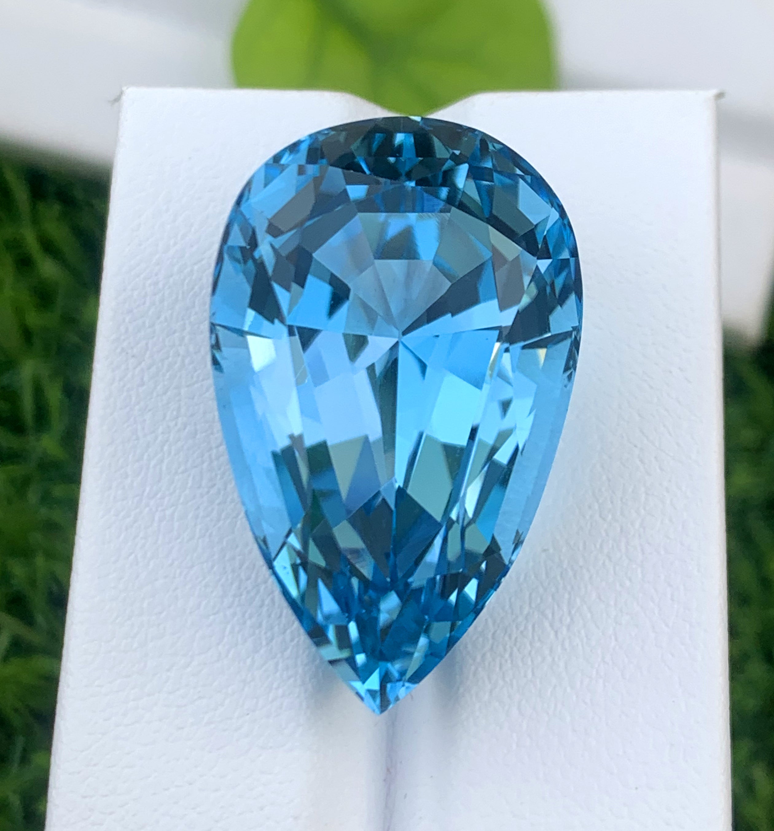 Pear Shape Swiss Blue Topaz Gemstone, Topaz Faceted Cut Stone, Loose Gemstone - 69.35 CT