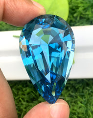 Pear Shape Swiss Blue Topaz Gemstone, Topaz Faceted Cut Stone, Loose Gemstone - 99.80 CT