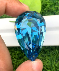 Pear Shape Swiss Blue Topaz Gemstone, Topaz Faceted Cut Stone, Loose Gemstone - 99.80 CT