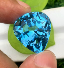 Pear Shape Swiss Blue Topaz Gemstone, Topaz Faceted Cut Stone - 34.70 CT