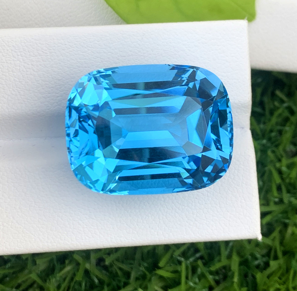 Cusshion Cut Swiss Blue Topaz Gemstone, Topaz Faceted Cut Stone - 67.25 CT