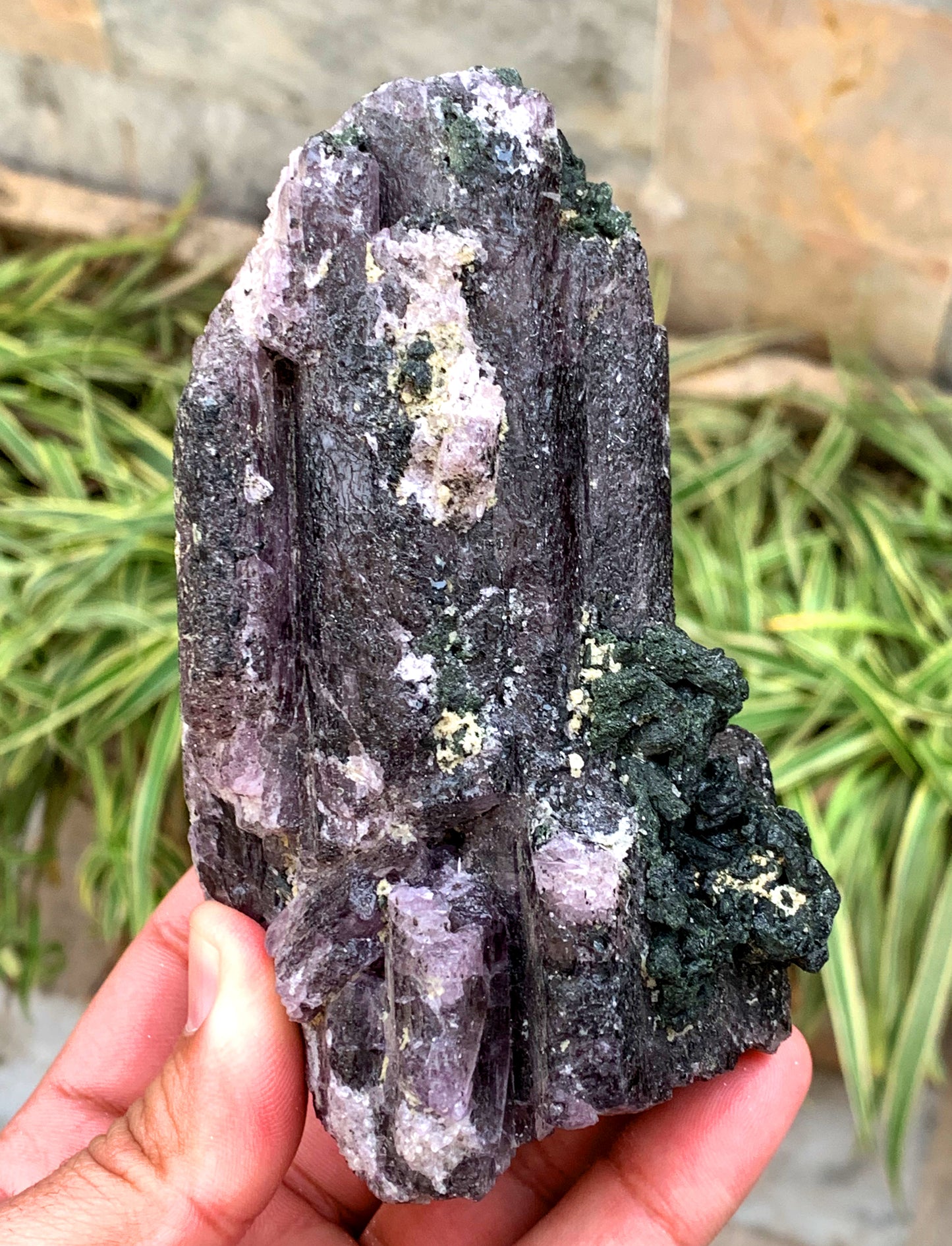 Rich Purple Color Scapolite with Diopside, Scapolite Specimen, Raw Mineral, Scapolite Crystals, Scapolite from Afghanistan - 623 gram