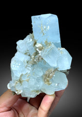 Aquamarine Crystals with Muscovite Mica from Pakistan, 618 gram