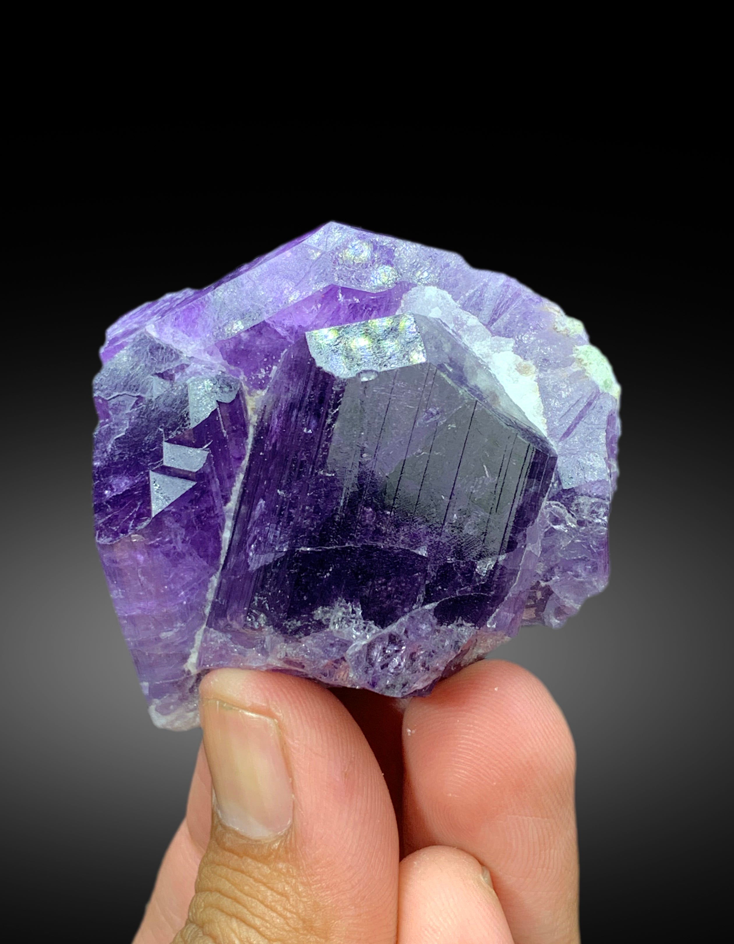 Rich Purple Color Scapolite Specimen, Scapolite Crystals, Raw Mineral, Scapolite from Badakhshan Afghanistan - 118 gram