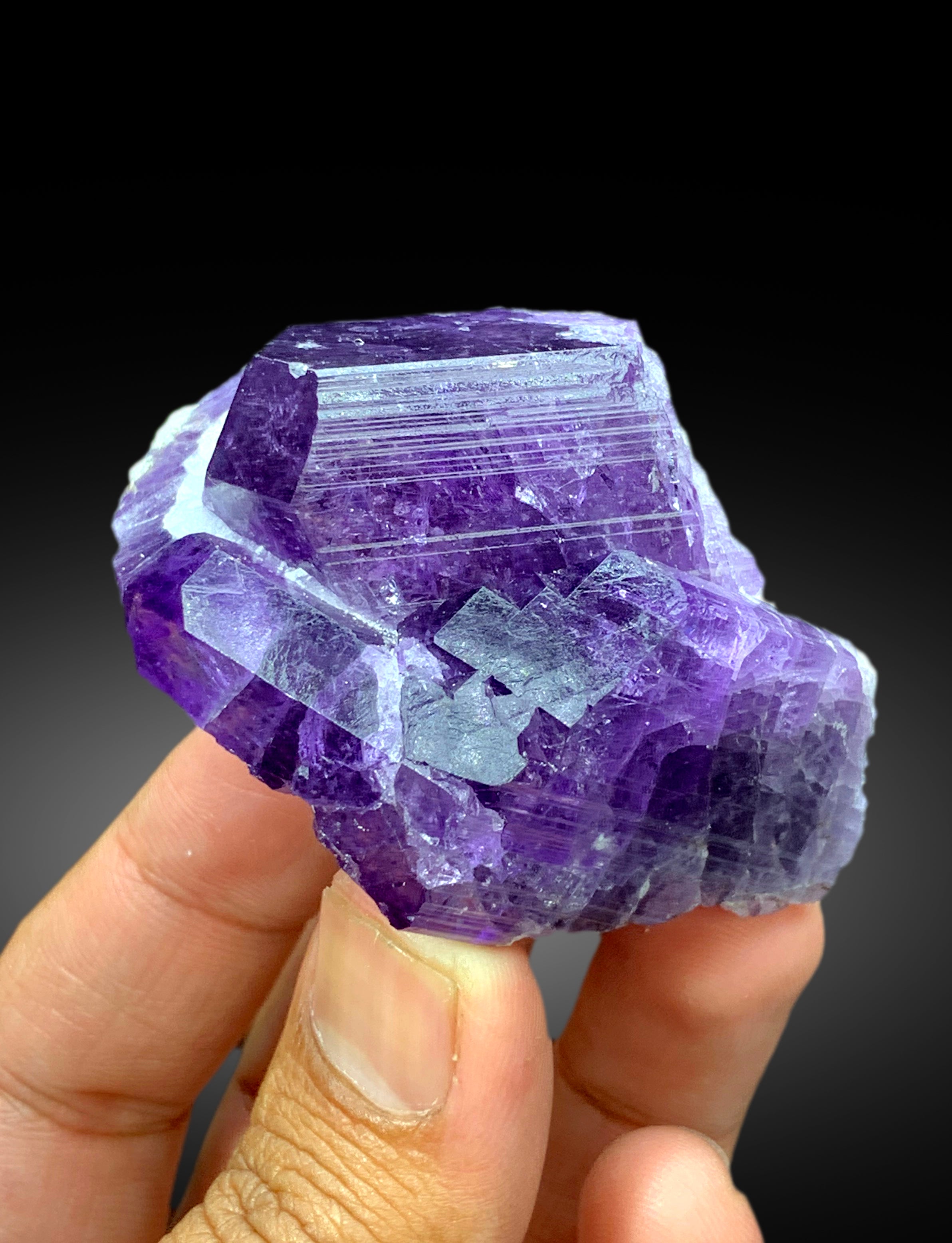 Rich Purple Color Scapolite Specimen, Scapolite Crystals, Raw Mineral, Scapolite from Badakhshan Afghanistan - 118 gram