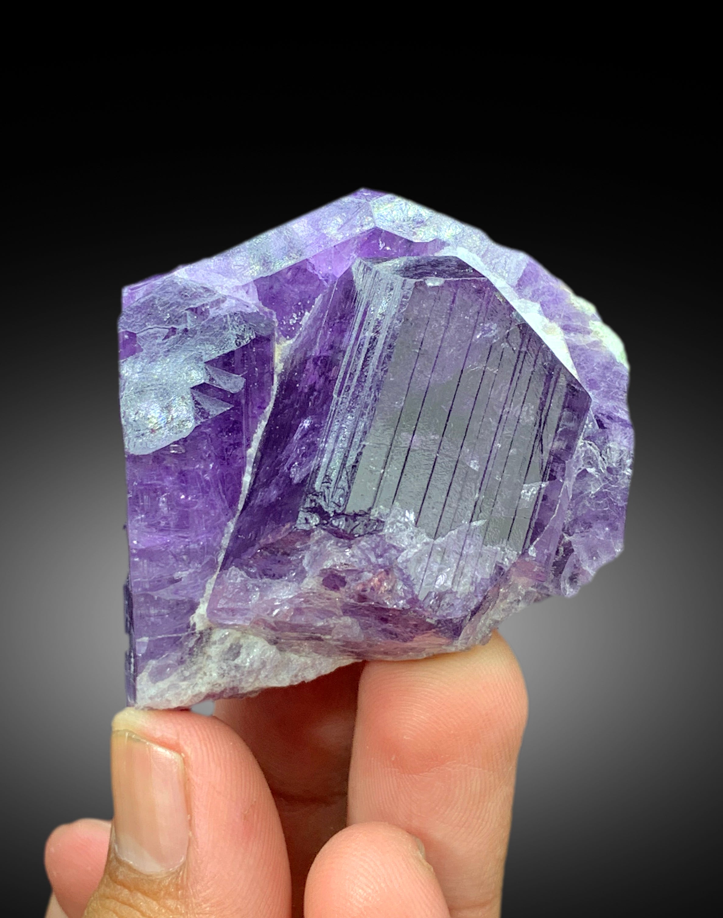 Rich Purple Color Scapolite Specimen, Scapolite Crystals, Raw Mineral, Scapolite from Badakhshan Afghanistan - 118 gram