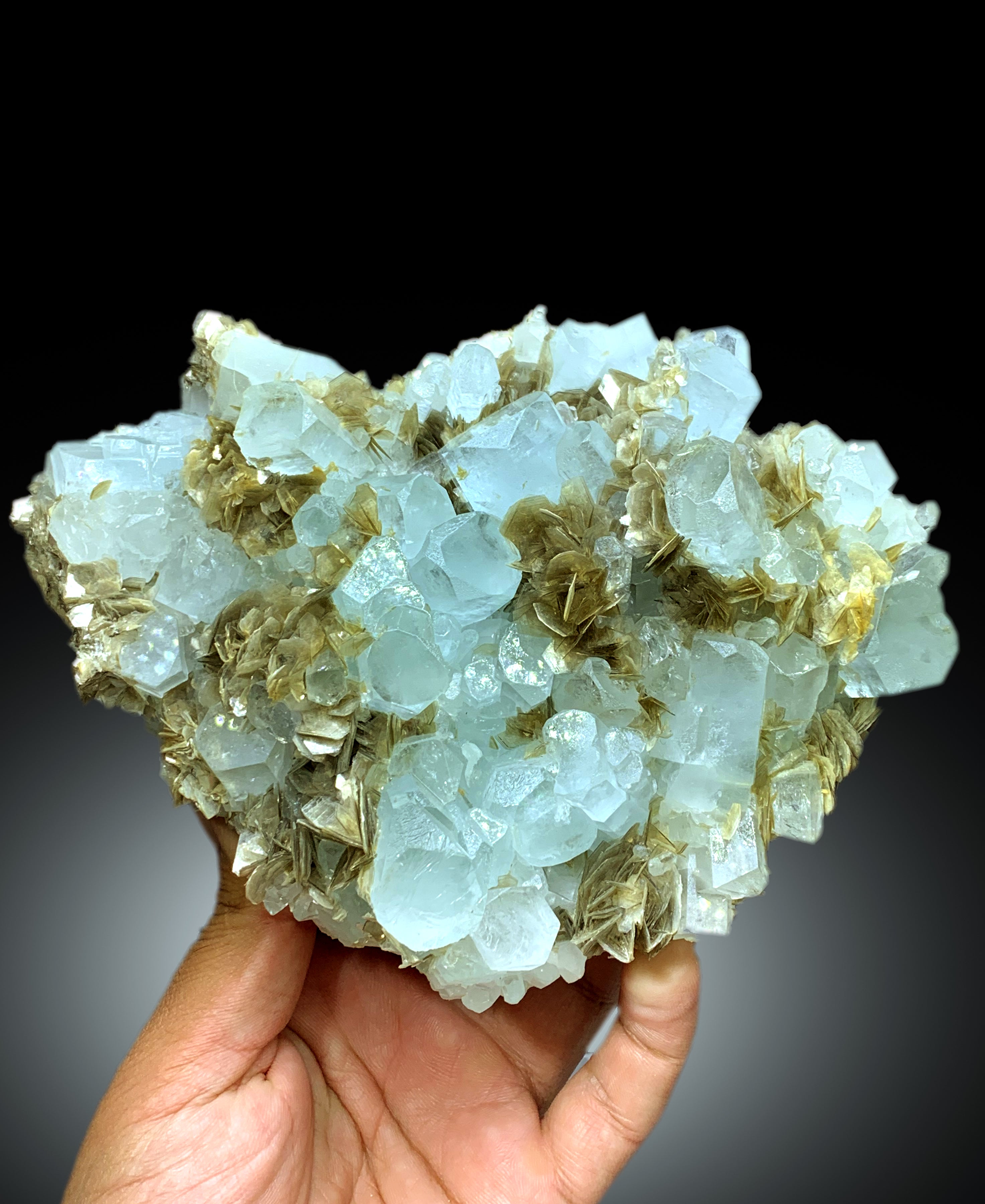 Exceptional Sky Blue Aquamarine on Muscovite from Pakistan - 1213 gram