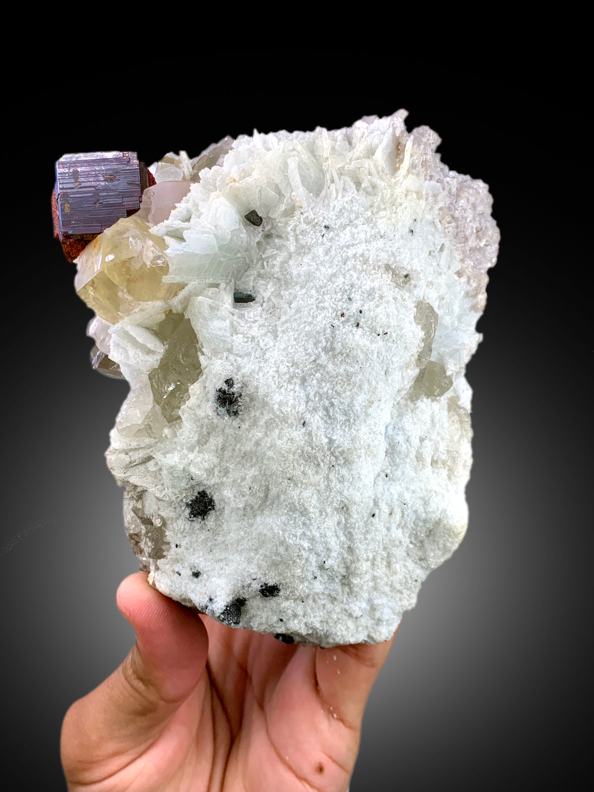 Red Tantalite with Morganite Crystals, Indicolite Tourmaline, Quartz a ...
