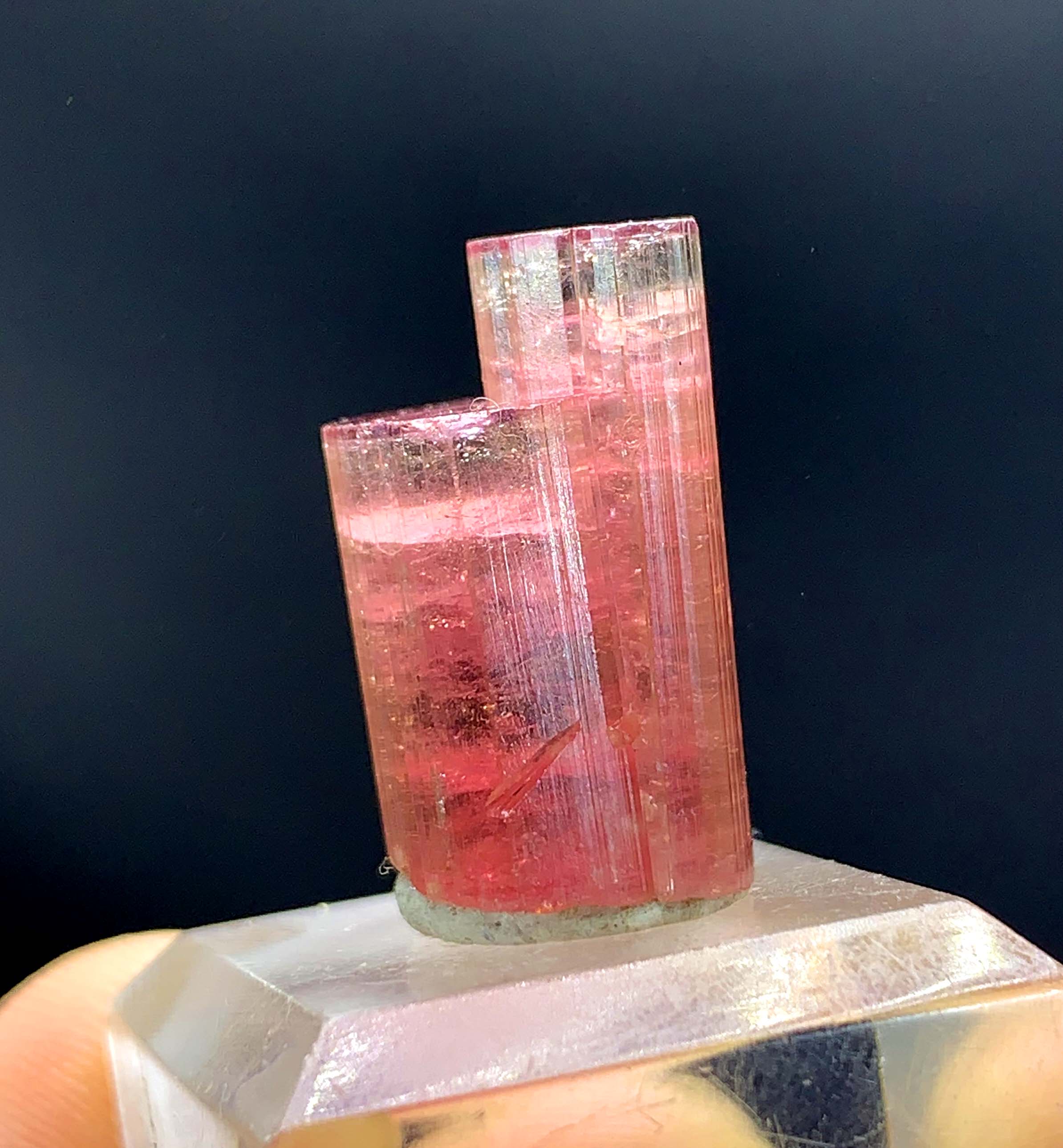 Natural Bicolor Tourmaline Crystal from Paprok Afghanistan - 26.40 carats