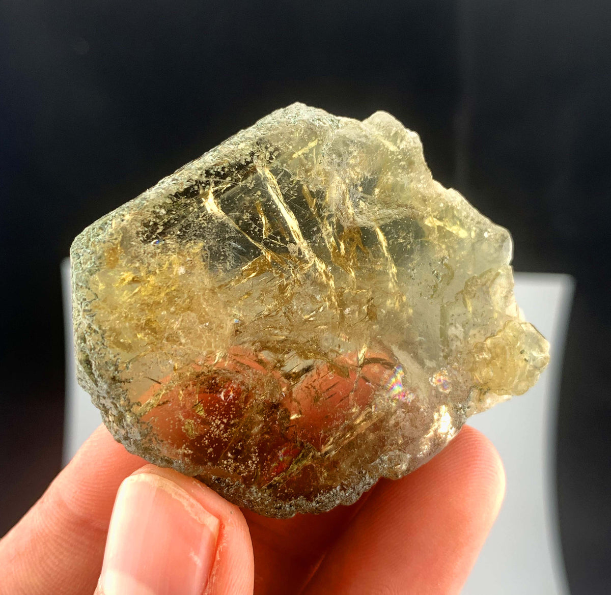 Green Sphene Titanite Crystal From Pakistan - 38 Grams