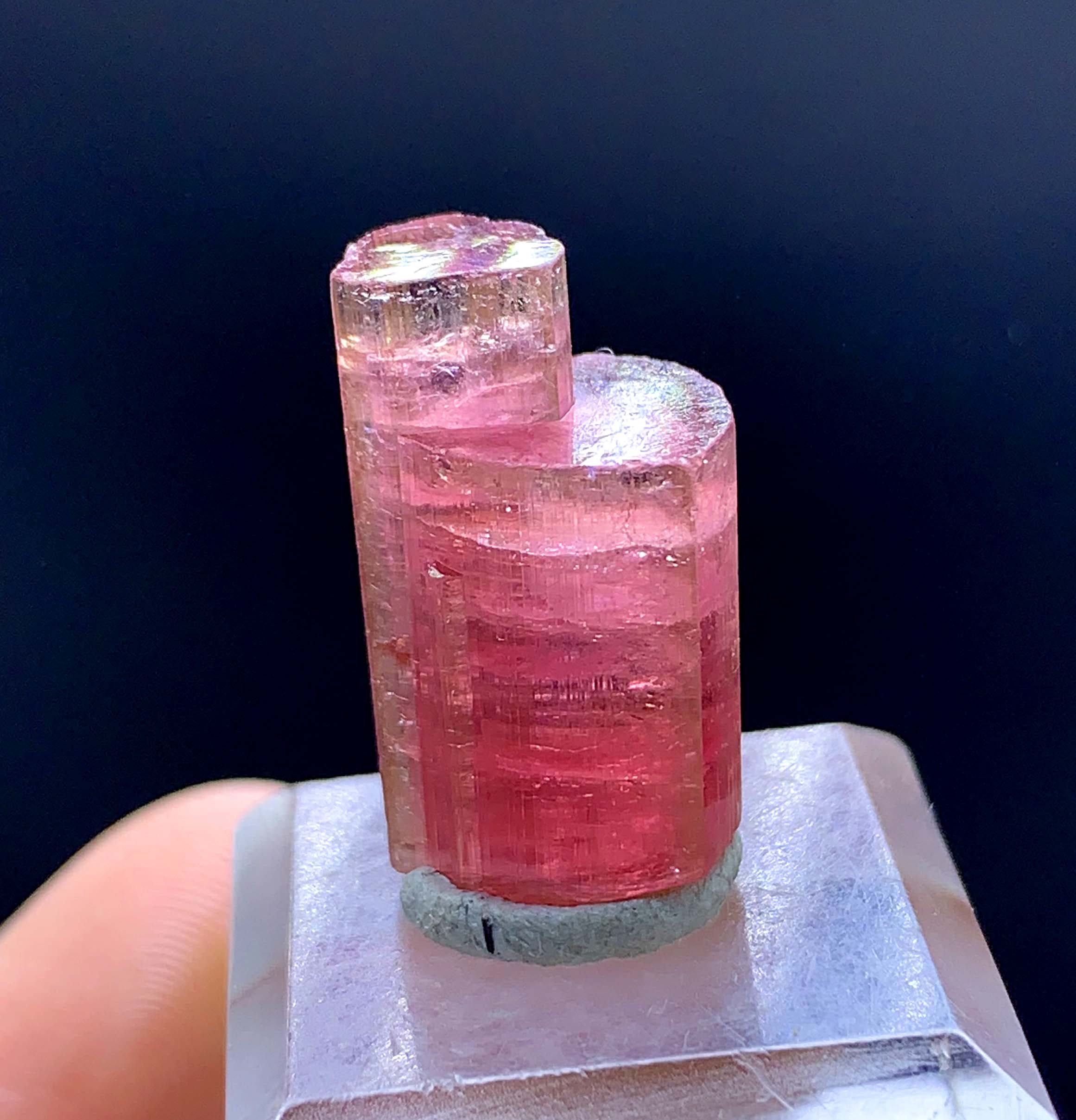 Natural Bicolor Tourmaline Crystal from Paprok Afghanistan - 26.40 carats