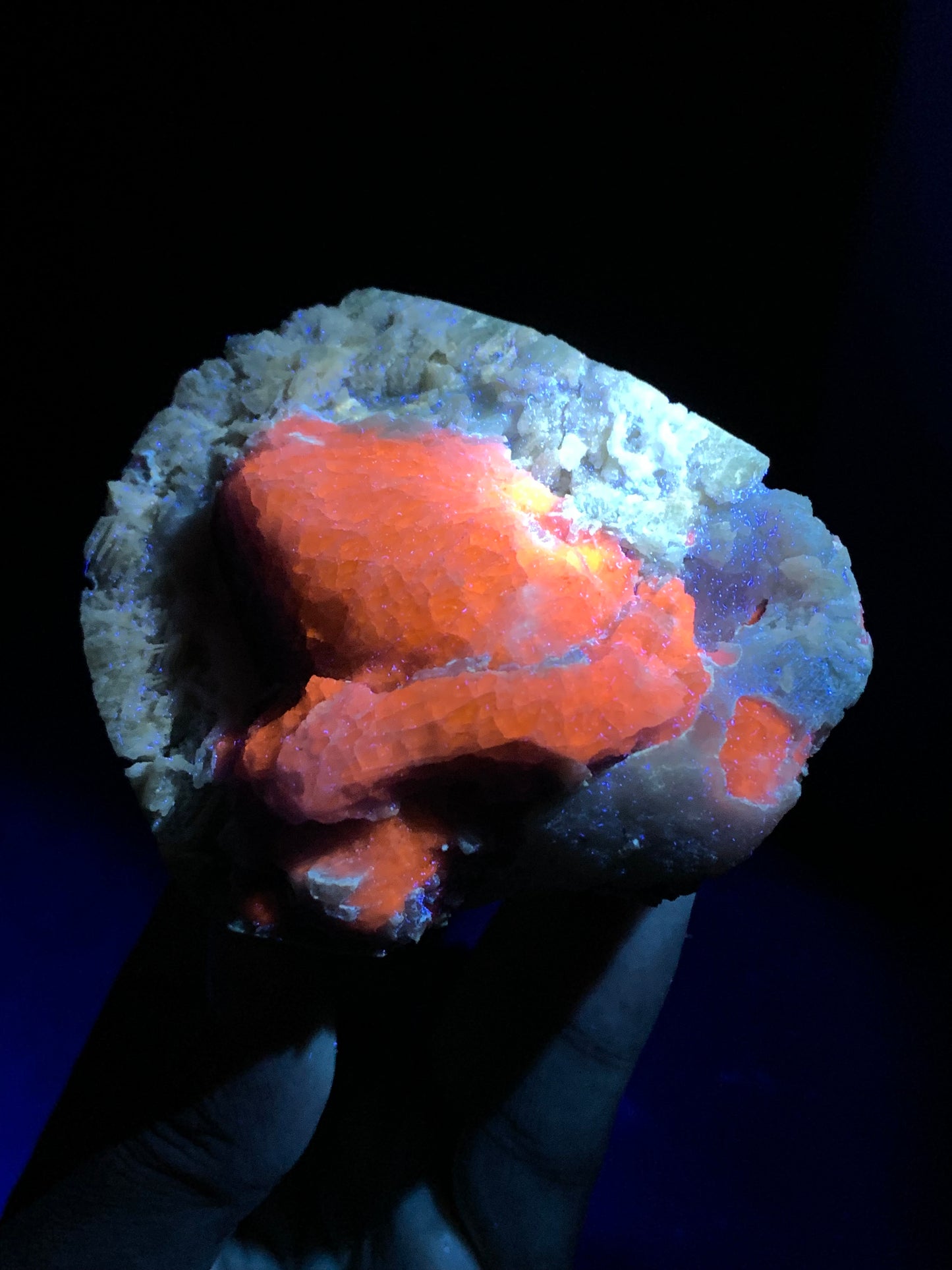 Fluorescent Rare Blue Hackmanite on Matrix from Afghanistan - 369 gram