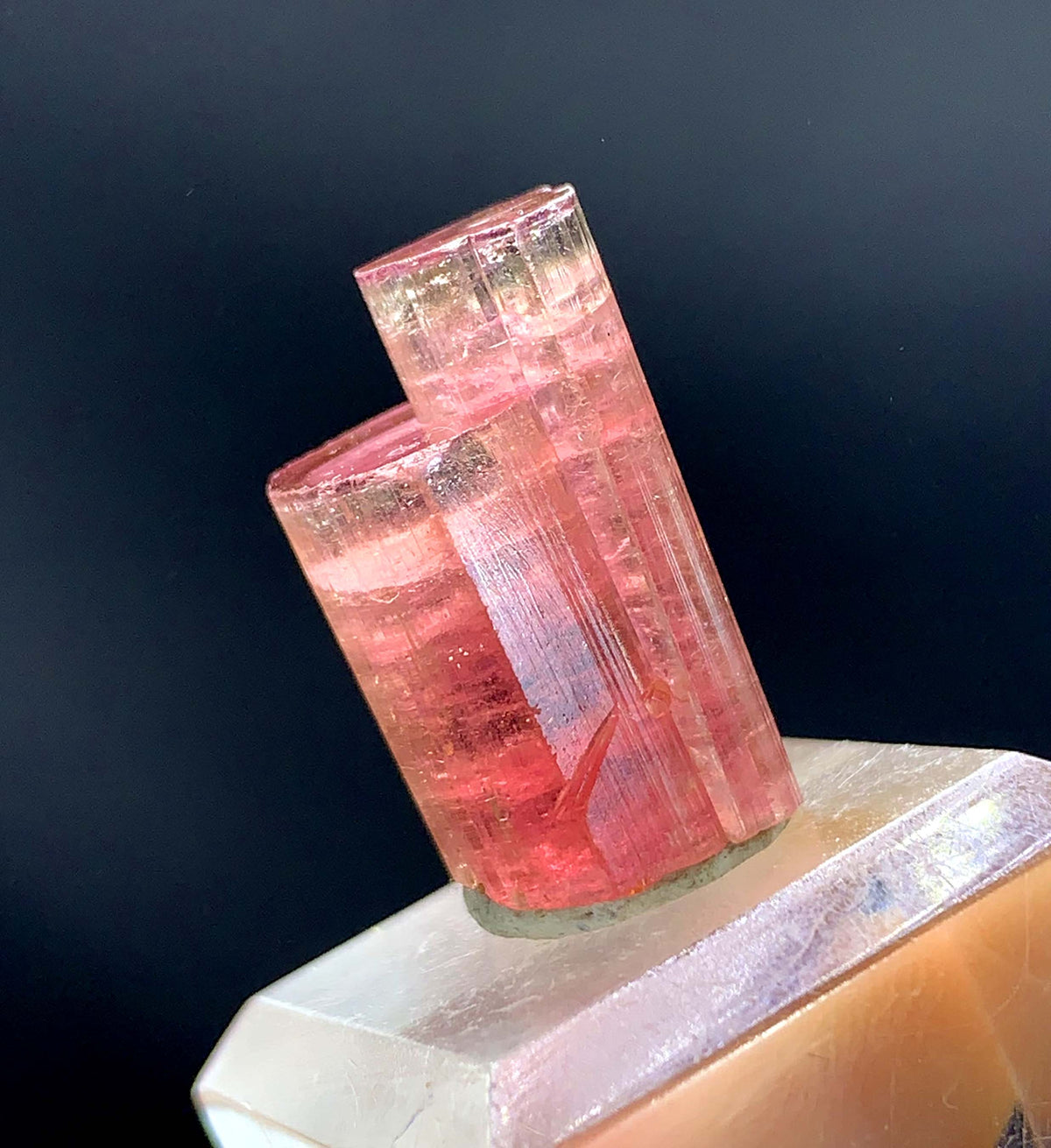 Natural Bicolor Tourmaline Crystal from Paprok Afghanistan - 26.40 carats