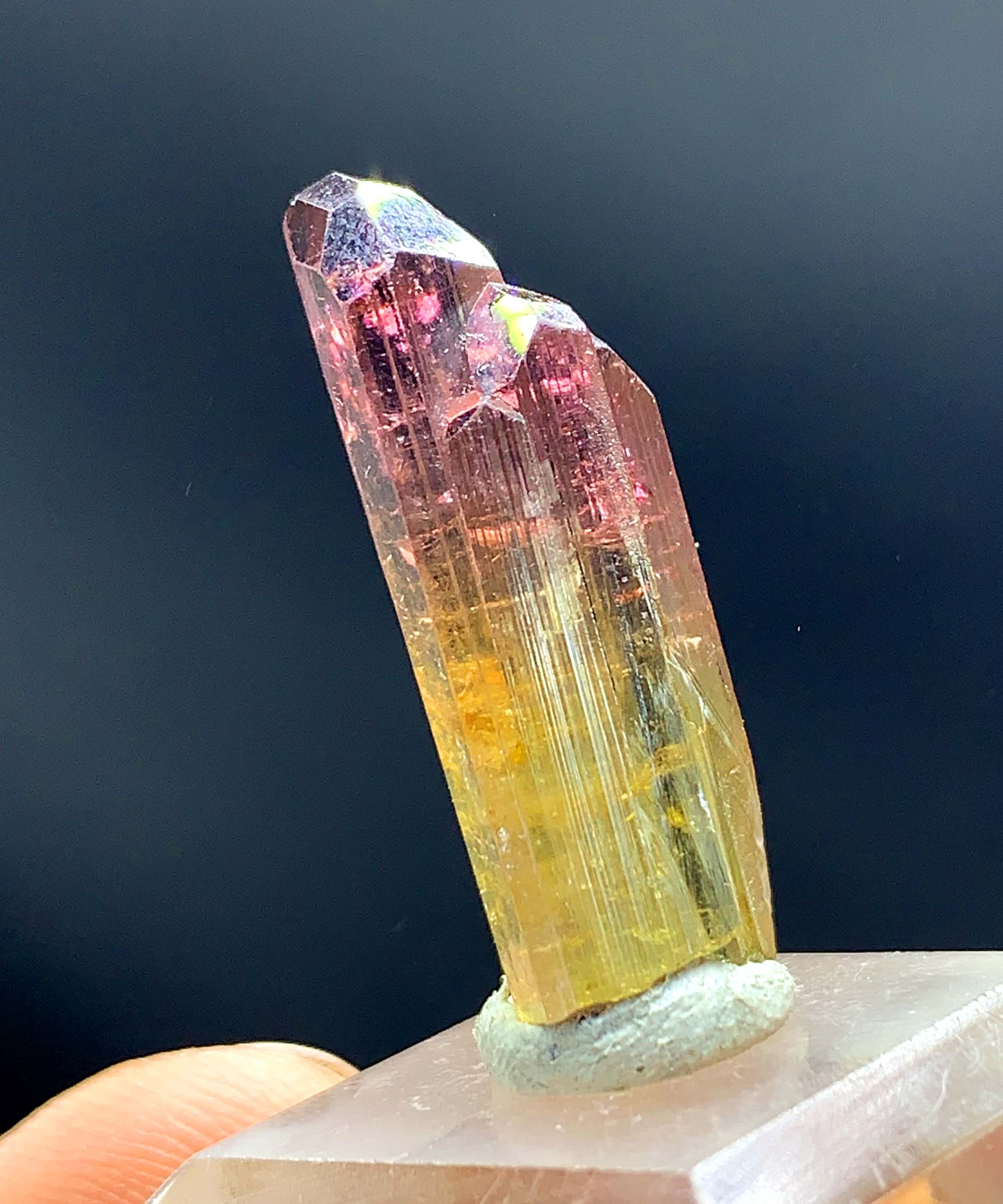 Natural Bicolor Tourmaline Crystal from Paprok Afghanistan - 26.45 carats