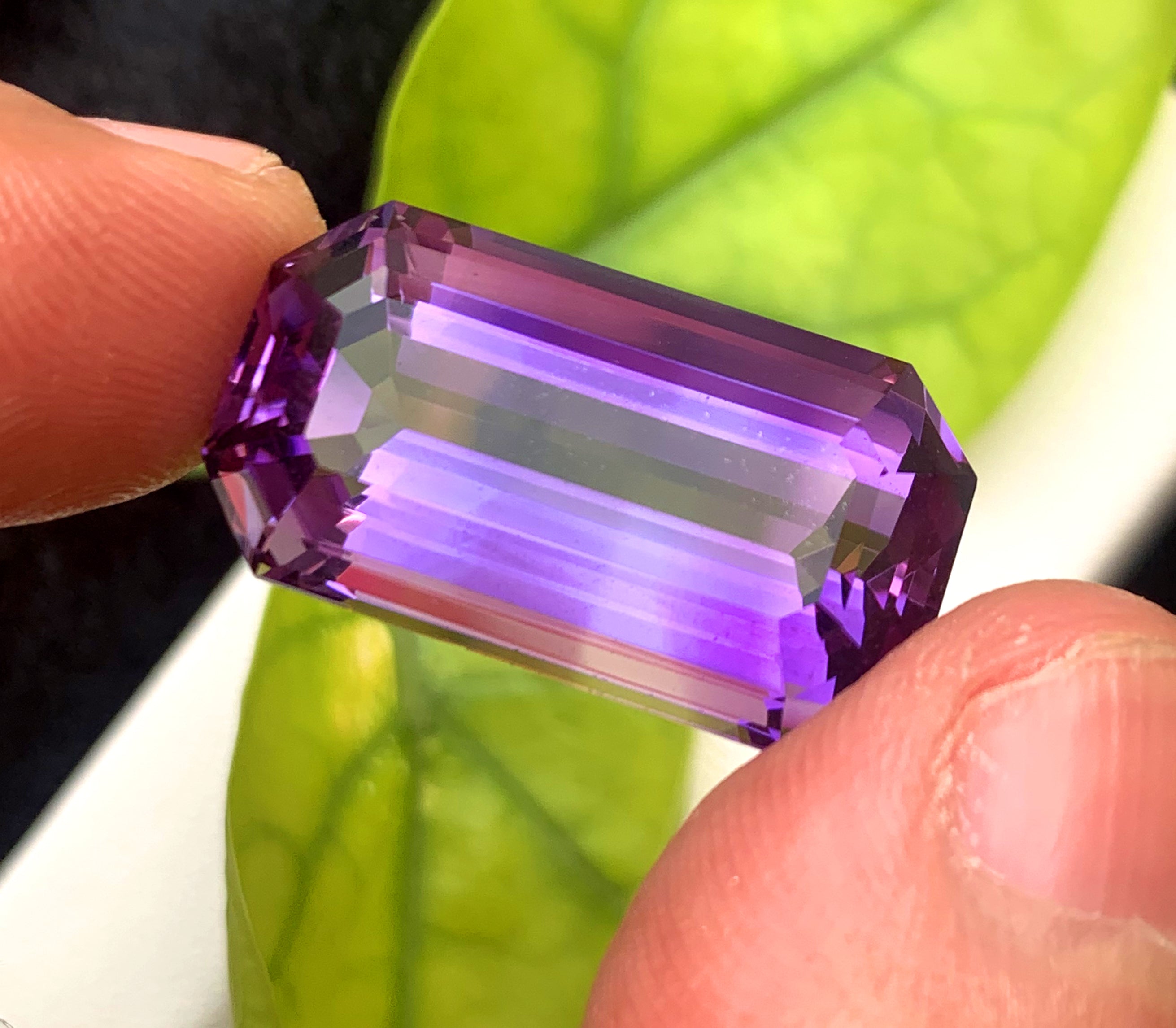 Emerald Cut Purple Amethyst Gemstone, Loose Gemstone - 24.20 CT