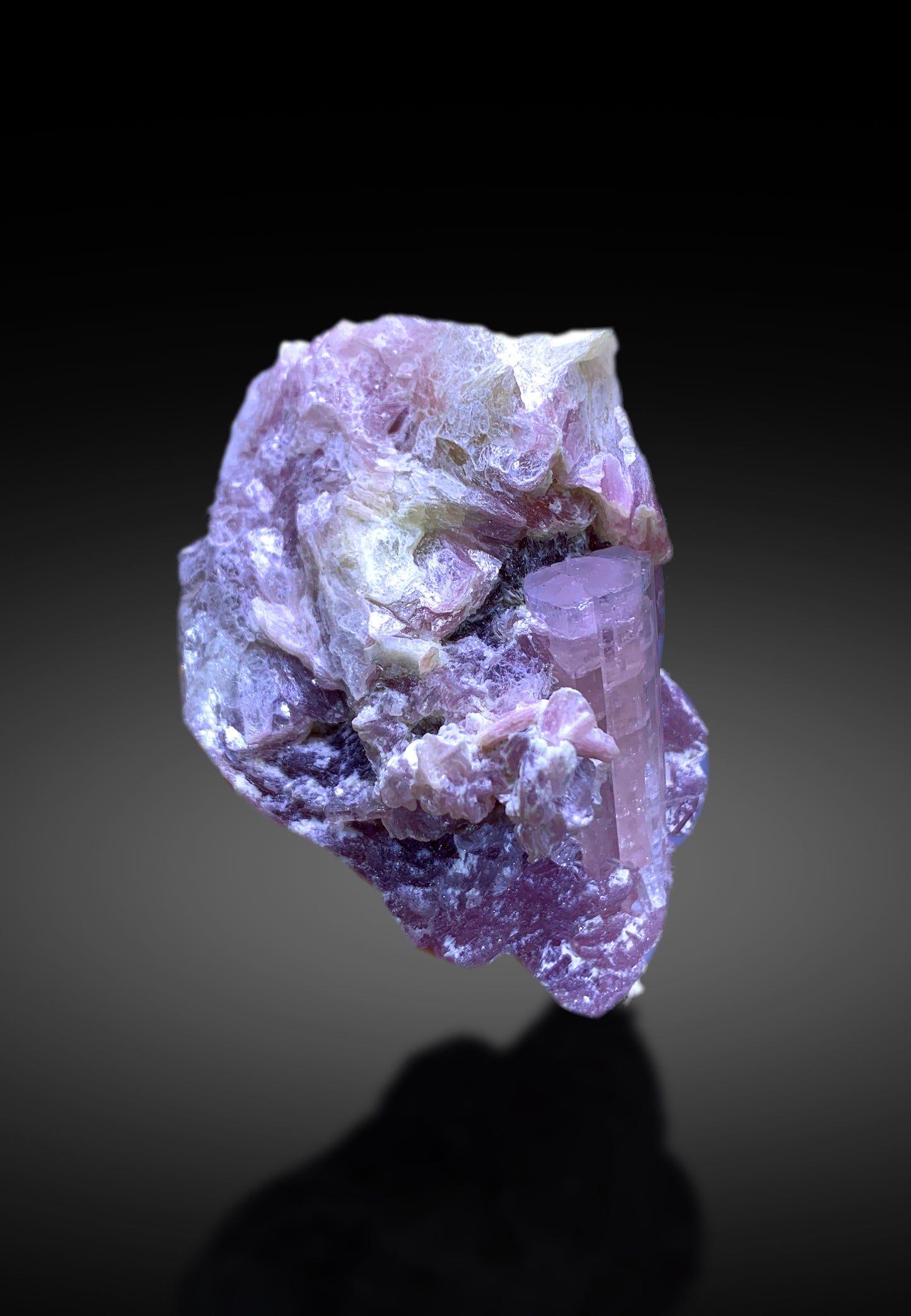 Natural Pink Tourmaline on Lepidolite from Afghanistan - 117 gram