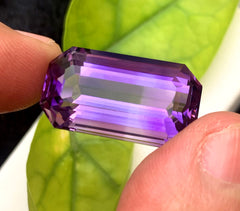 Emerald Cut Purple Amethyst Gemstone, Loose Gemstone - 24.20 CT